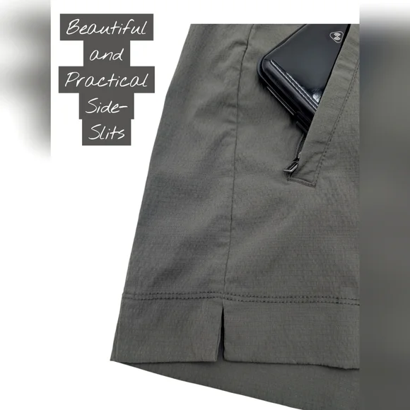 Athleta Trekkie North Short Sz 2 Olive Green Quick Dry Moisturizer Wicking SPF50 - Picture 5 of 17